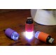 Lanterne LED verre jaune rechargeable sur USB "tuiles tavaillons" 